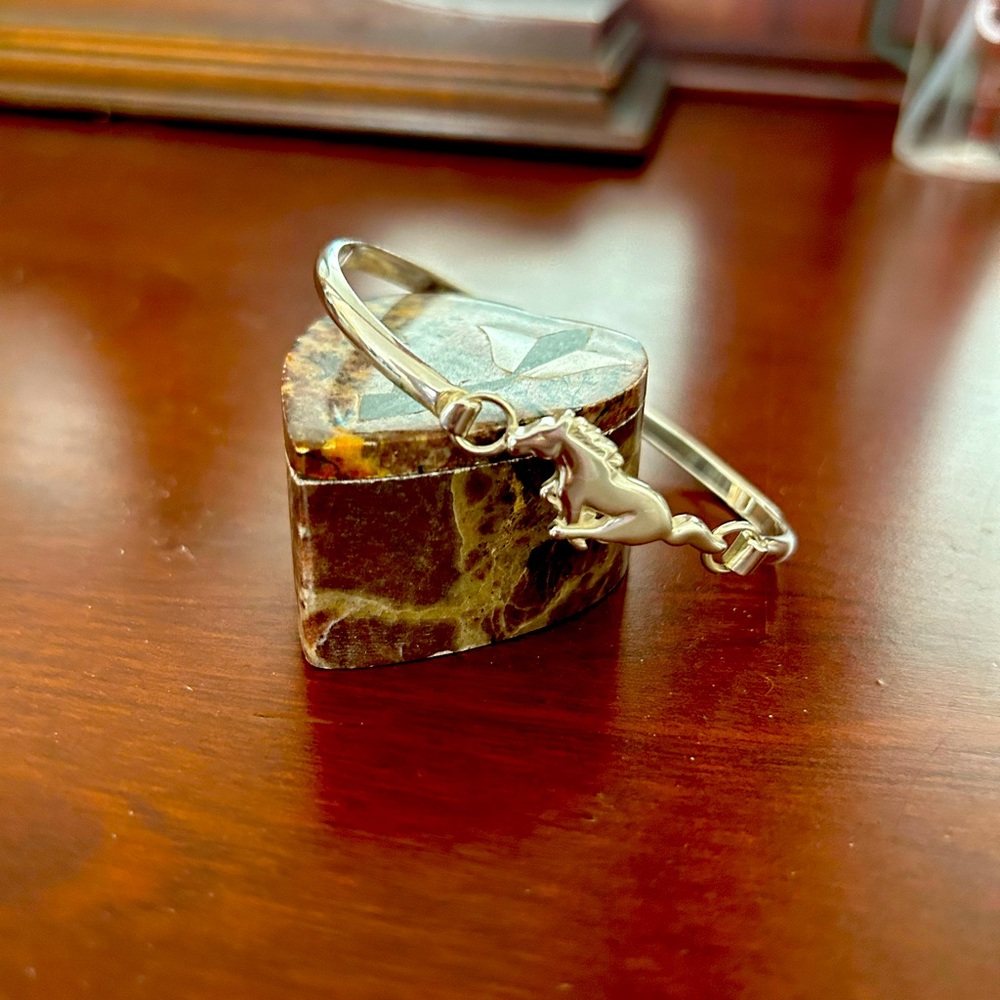 Sterling Silver Mustang Horse Bracelet